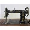 Image 2 : Antique 2 Drawer Treadle Sewing Machine In Cabinet- Poor To Fair Condition