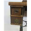 Image 5 : Antique 2 Drawer Treadle Sewing Machine In Cabinet- Poor To Fair Condition