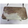 Image 10 : Vintage Cowhide Covered Horn Chair And Footstool- 45" X 31" X 22"D- Good Condition- Well Made