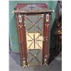 Image 1 : Primitive Pine And Willow Cabinet- Antler Pull- Good Condition- Cool Piece