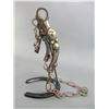 Image 1 : Unmarked Silver Inlaid Bit- California Cheek- Halfbreed Mouth- Slobber Chain- Rein Chains- Well Used