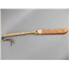 Image 1 : Braided Rawhide Quirt With Tooled Leather Popper- 22"