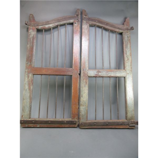 Old Saloon Doors- 45" X 20"- Hand Forged Hardware- Good Condition