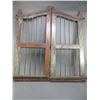 Image 1 : Old Saloon Doors- 45" X 20"- Hand Forged Hardware- Good Condition