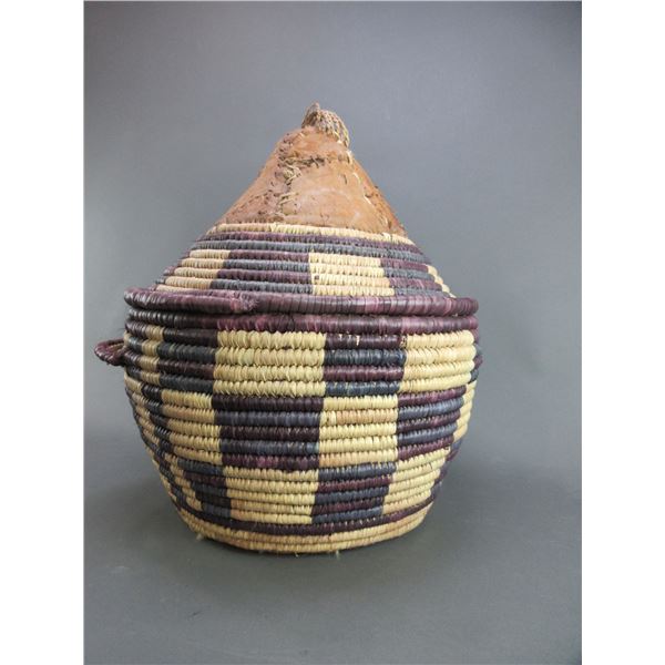 Woven African Bread Basket- 19" X 17"