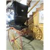 Image 2 : Restored Doctors Buggy- Top Folds Down- Shafts- 39.5" Front Wheels- 43.5" Rear Wheels- Some Seat Dam