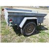 Image 2 : Bumper Pull Military Style Trailer- 74" X 51" X 18" Sides- 2 Extra Rims- 3 Extra Tires- Pulls Good- 