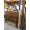 Image 1 : Vintage Carved Double Bed- Rails- Box Springs- Slats- Plywood- Fair Condition