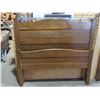 Image 2 : Vintage Carved Double Bed- Rails- Box Springs- Slats- Plywood- Fair Condition