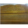 Image 3 : Vintage Carved Double Bed- Rails- Box Springs- Slats- Plywood- Fair Condition