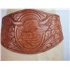 Image 2 : Tooled And Stamped Bronc Belt- New Condition