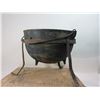 Image 2 : Vintage Cast Iron Cauldron With Handle- 20"H X 23"W
