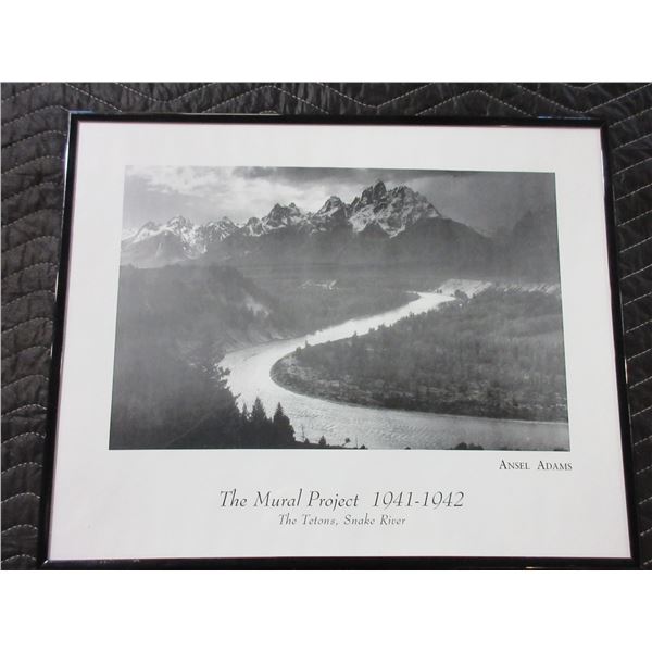 Ansel Adams "The Mural Project 1941-1942" Print- The Tetons- Snake