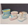 Image 2 : Lot of 3 Mid Century Baby Bootie Flower Planters