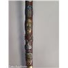 Image 8 : Old Wooden Walking Cane filled with Metal Badges (most look Switzerland or area)