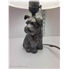 Image 2 : Fantastic (working) Cast Iron Dog Statue Lamp