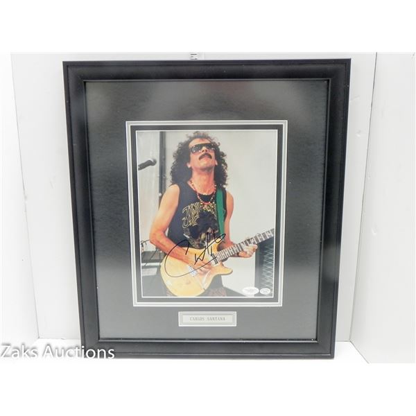 Framed Carlos Santana Autograph Picture with Authenticity