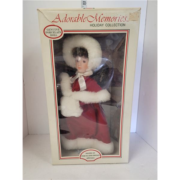 New Adoable Memories Holiday Collection Porcelain Bisque Doll