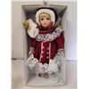 Image 1 : New Century Collection Red Jacket Velvet Porcelain Doll