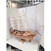 Image 2 : Stately Large Wooden Model Ship on Stand