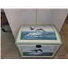 Image 1 : Medium Sized Wooden Dolphin Chest with Childrens Toys