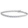 Image 1 : Amazing 1.00 ct. Natural White Diamonds Tennis Bracelet in 925 Sterling Silver - Appraised Replaceme