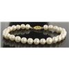 Image 2 : Excellent 7 mm White Freshwater Pearls Bracelet with 14k Solid Gold Clasp