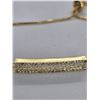 Image 2 : Fine Baguette Cut White Topaz Bolo Bracelet