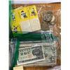 Image 2 : Group of misc items including - various currency, stamps coins (possibly silver), etc...