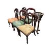 Image 1 : Group lot of 5 antique chairs / 1 antique display