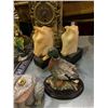 Image 2 : Antic Marble French style Clock & misc. vintage pieces - includes horses book ends / sprinkler / New