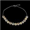 Image 2 : Multicolor Sapphires Bolo Bracelet in 925 Gold Plated Sterling Silver - 7.5" Length - Appraised Repl