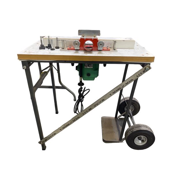 Home made rolling foldable router table w/ Hitatchi 3 1/4hp M12V Router ...