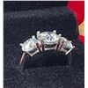 Image 2 : 4.00 CT TW GRA CERTIFIED MOISSANITE VVS D COLOR WITH 2.00 CT IN CENTER WITH 1.00 CT MOISSANITE ON EI