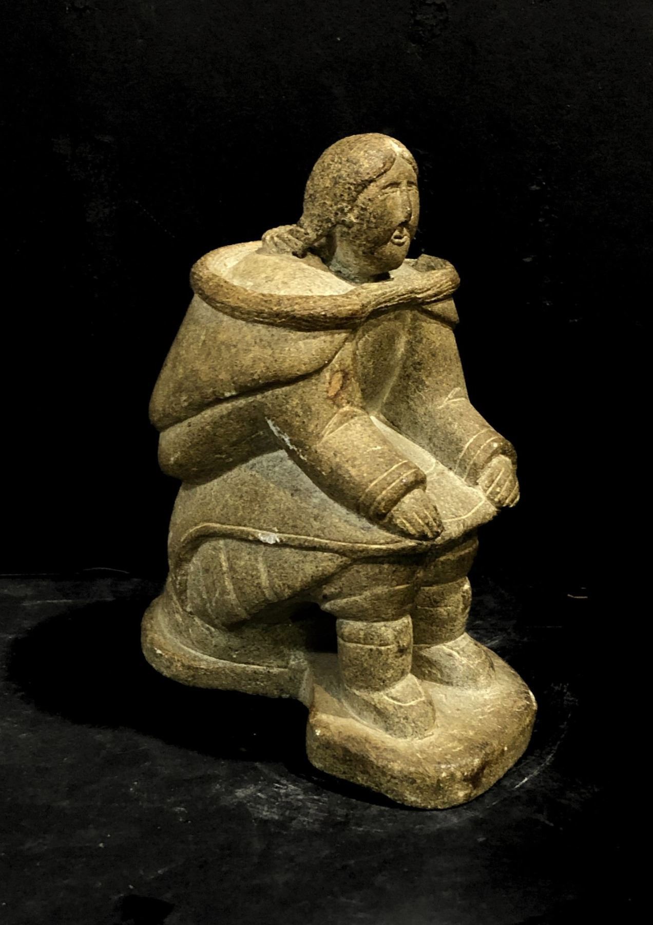 Quniq Inuit Unique Contemporary Inuit Sculpture - approx. 7 1/2