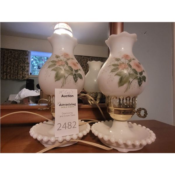 Milk Glass Lamps A