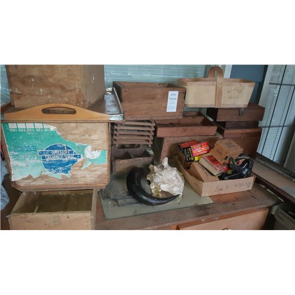 Wood Boxes, Stapling Gun A