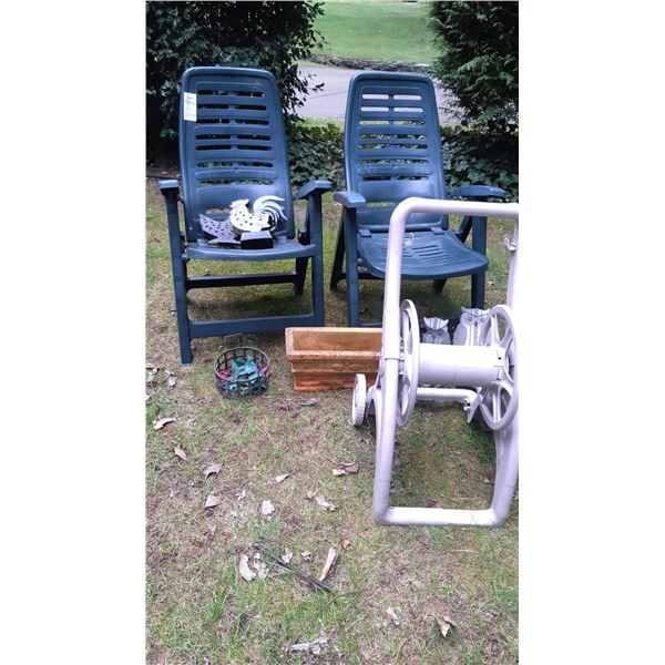 Deck Chairs, Hose Reel, Decor A