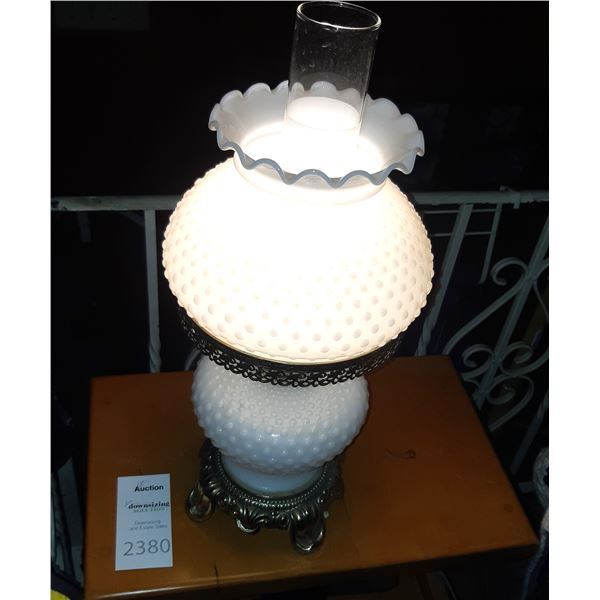 Milk Glass Lamp A