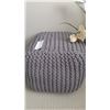 Image 3 : Woven Ottoman, faux plant A