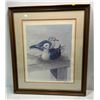 Image 1 : Robert White Sea Gulls Signed Print Lithograph 260/600  Frame 27Wx33H  Art 16Wx20H