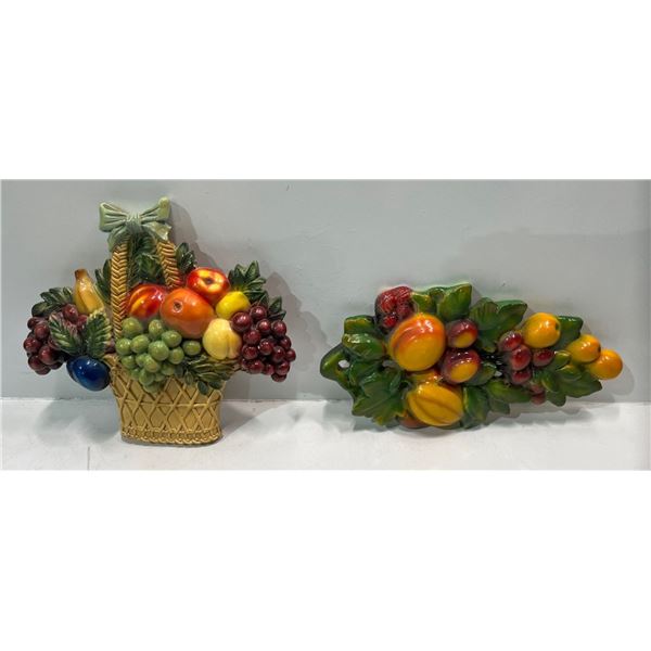 Ceramic Fruit Themed Wall Art