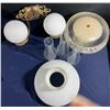 Image 3 : Milk Glass Lamp Shade, Vintage Light Fixtures & Oil Lamp Glass
