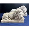 Image 3 : Pair of Concrete/Clay Lions 15Wx6Dx9H