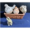 Image 1 : Birds and Bunny Garden Statues with Flower Box ( Very Heavy)
