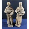 Image 1 : Two Solid & Heavy Religious Monk Statues 2ft tall (Very Heavy)