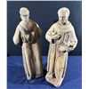 Image 2 : Two Solid & Heavy Religious Monk Statues 2ft tall (Very Heavy)