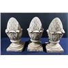 Image 1 : Three Sculpted Stone Acorns on Pedestals  20" tall X 3