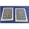 Image 1 : Antique Metal Pattern Register Covers X 2  - 14w x 12h