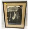 Image 1 : Scenic Framed Picture- August 1932 Twin Falls Yaho Park, Banff  Photo 8Wx10H